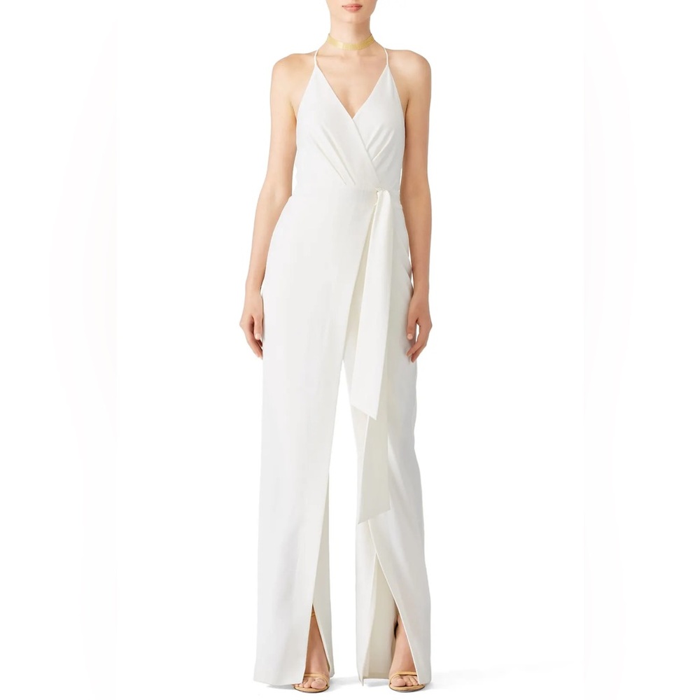 Halston White Jumpsuit